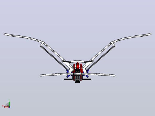 扑翼仿生鸟结构3D图纸 Solidworks设计后视缩略图