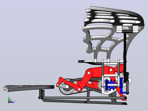 扑翼仿生鸟结构3D图纸 Solidworks设计左视缩略图