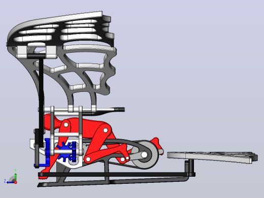 扑翼仿生鸟结构3D图纸 Solidworks设计右视缩略图