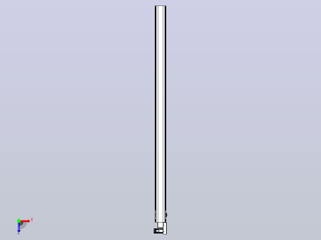 皮带直线轴半封闭可选导轨TPA-HNB-140D-120-L2500-MR-Y-P40-N3俯视图
