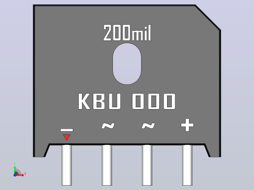 桥式整流器外壳KBU.SLDPRT前视缩略图