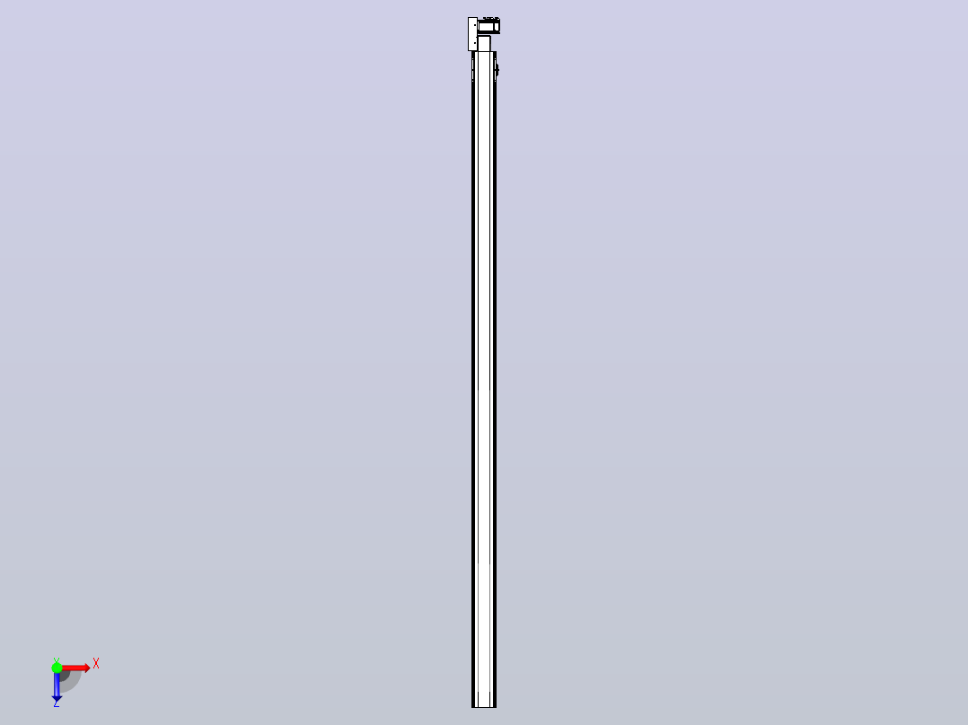 皮带直线轴半封闭可选导轨TPA-HNB-105D-90-L2700-MR-Y-P20-N3俯视图