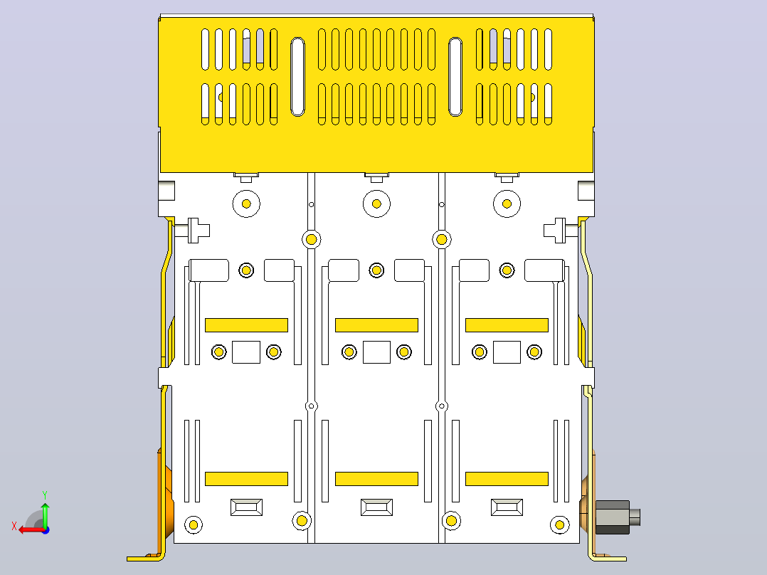 NXA20FN_H06-3P固定万能式断路器三维模型202208后视图