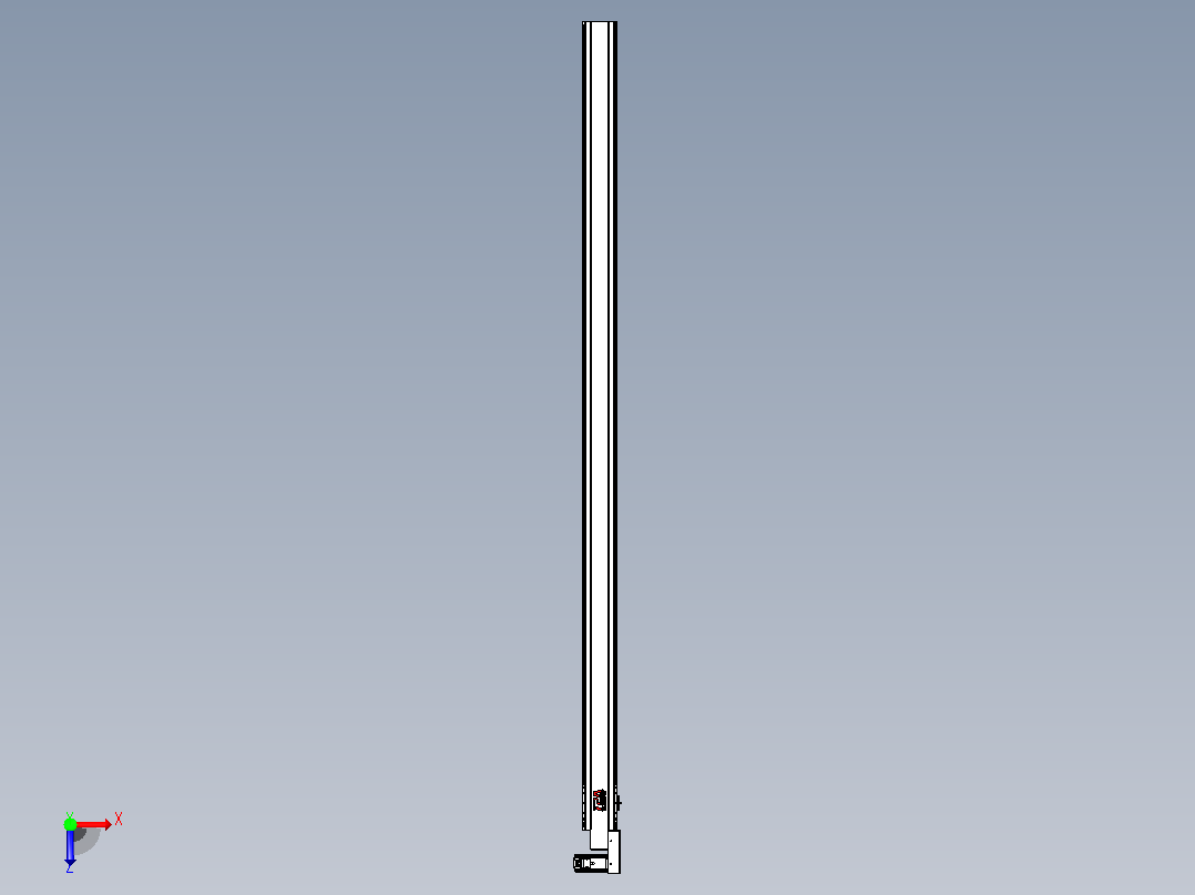 皮带直线轴半封闭可选导轨TPA-HNB-120D-110-L2550-MR-C-P40-N3俯视图