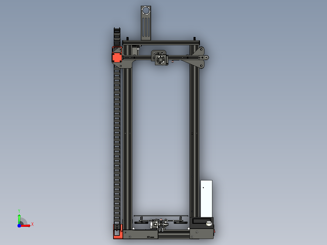 Creality Ender 3扩展650毫米Z轴改造前视图