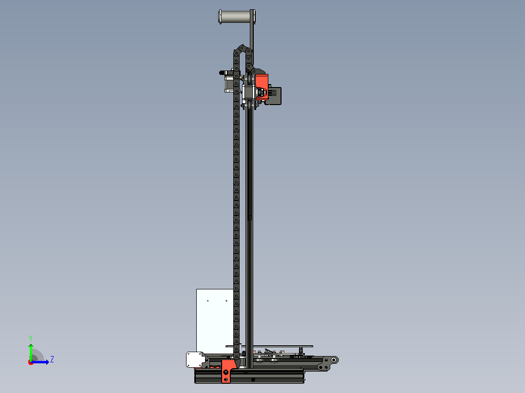 Creality Ender 3扩展650毫米Z轴改造左视图