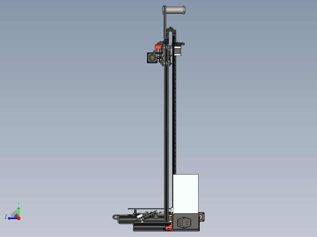 Creality Ender 3扩展650毫米Z轴改造右视图
