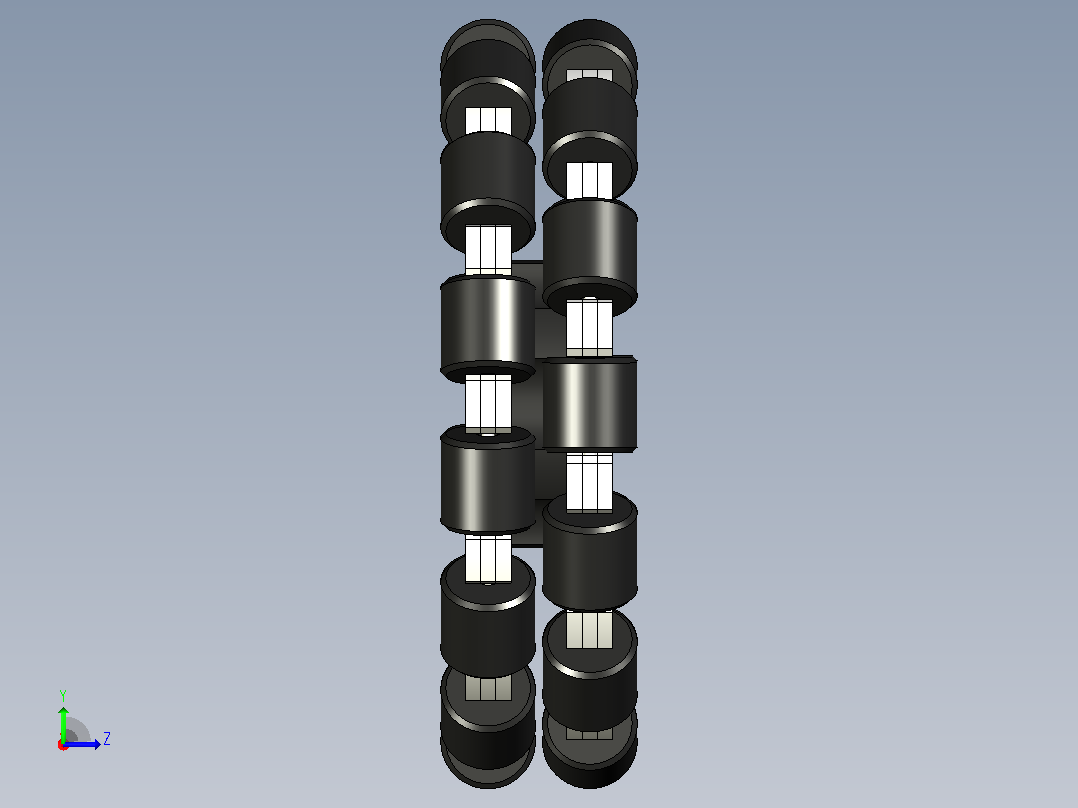 EasyMech 152mm双铝Omni Wheel Basic(套筒式滚轮)左视图