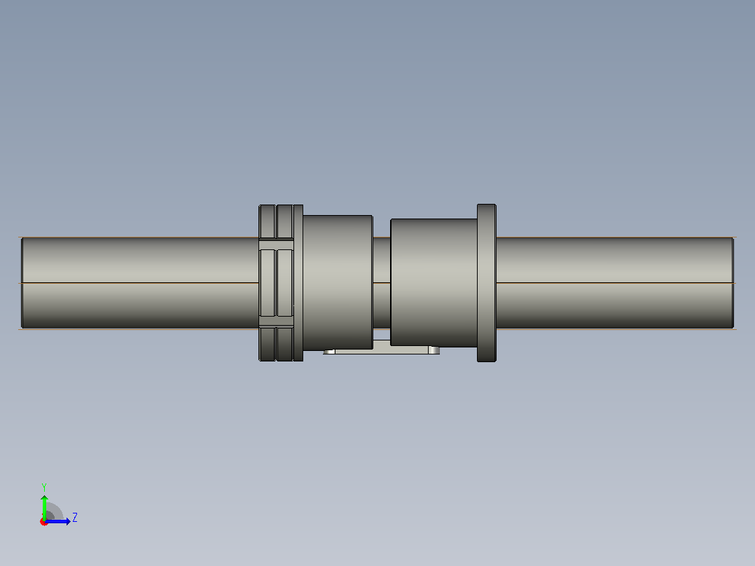 FFZL8012-4滚珠丝杆3D模型左视图