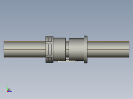 FFZL8012-4滚珠丝杆3D模型左视缩略图