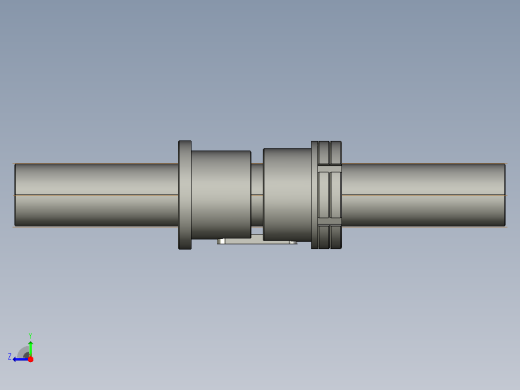 FFZL8012-4滚珠丝杆3D模型右视缩略图