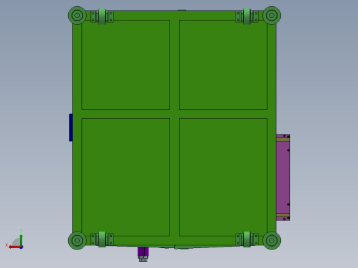 0.64四方针插针打弯机（sw12可编辑+cad）后视缩略图