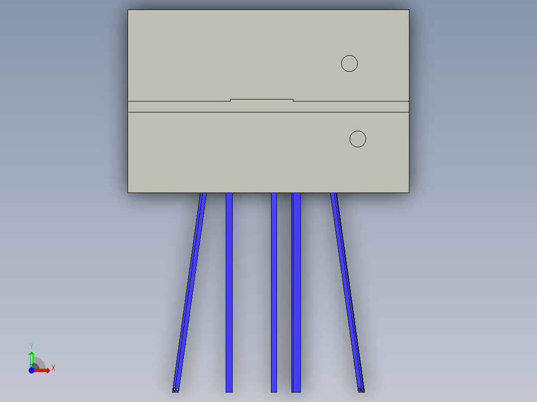手机壳的注塑模具（AsmPrt格式前视图