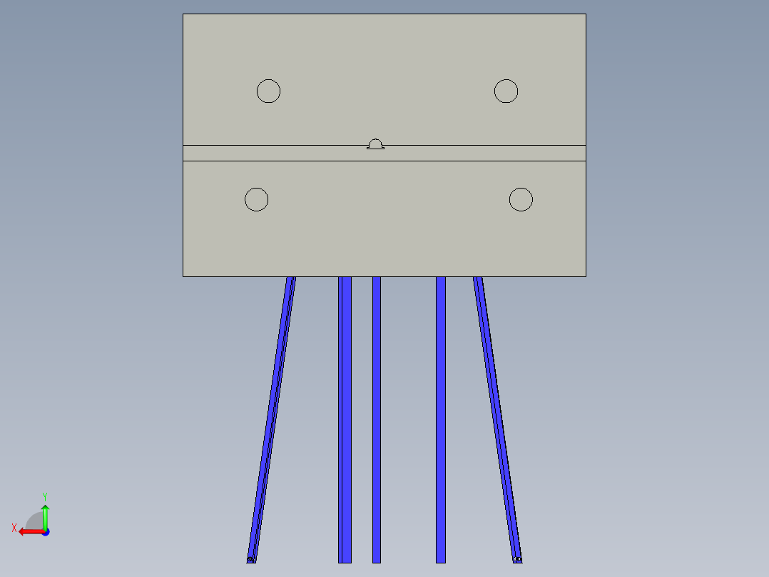 手机壳的注塑模具（AsmPrt格式后视图