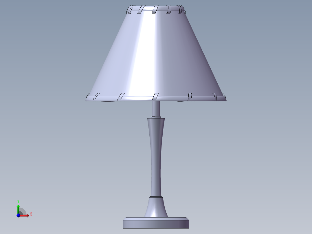 创意台灯设计前视图