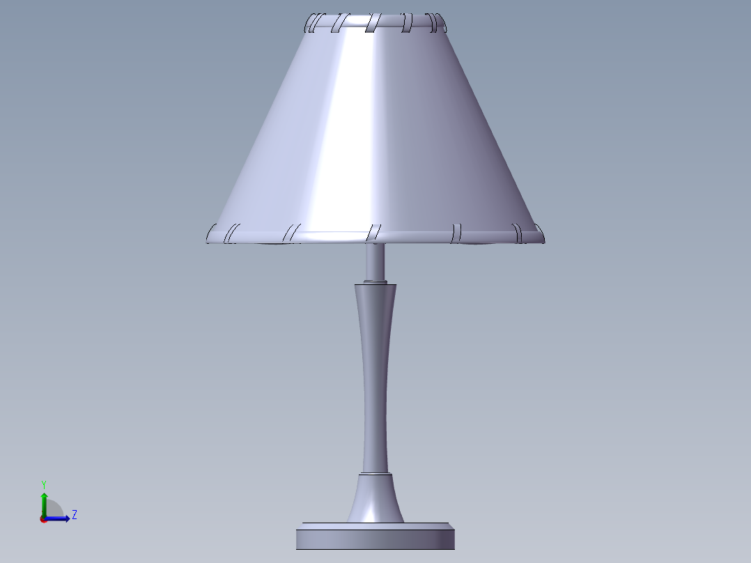 创意台灯设计左视图