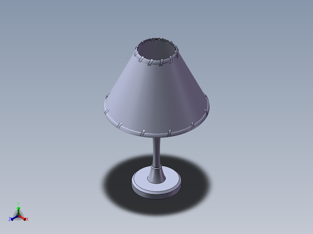 创意台灯设计正等轴测图