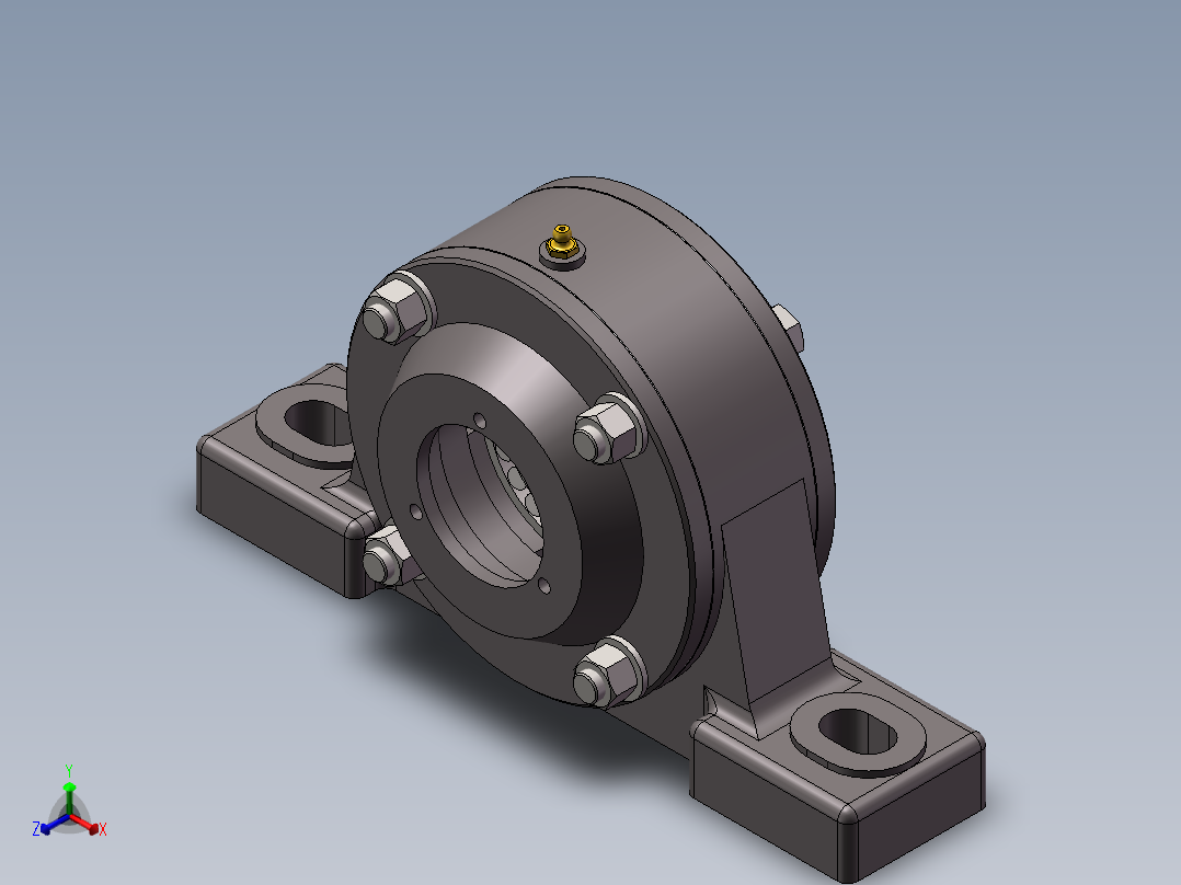 输送带用轴承座TDII1105主视图