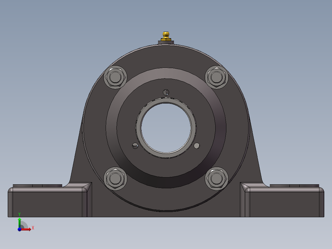 输送带用轴承座TDII1105前视图