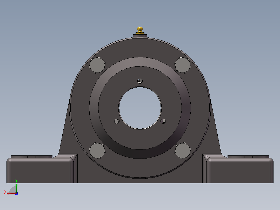 输送带用轴承座TDII1105后视图