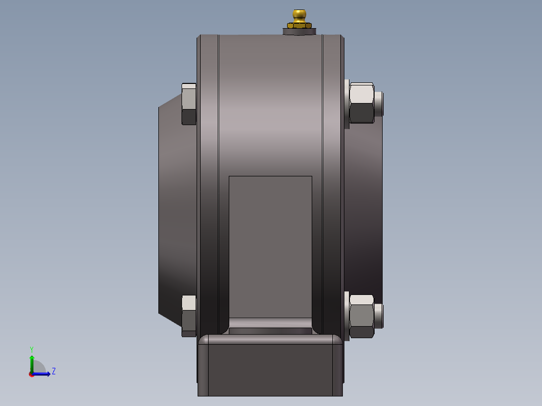输送带用轴承座TDII1105左视图