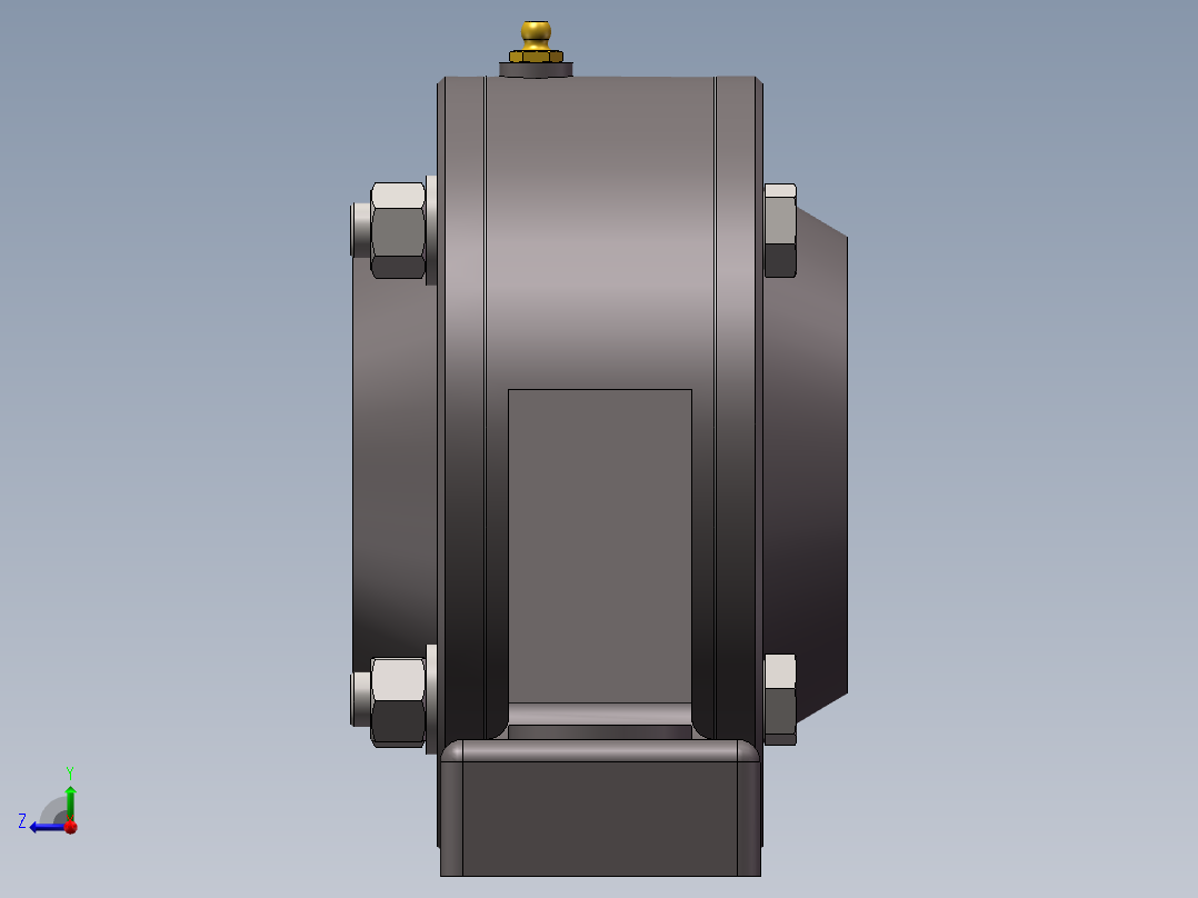输送带用轴承座TDII1105右视图