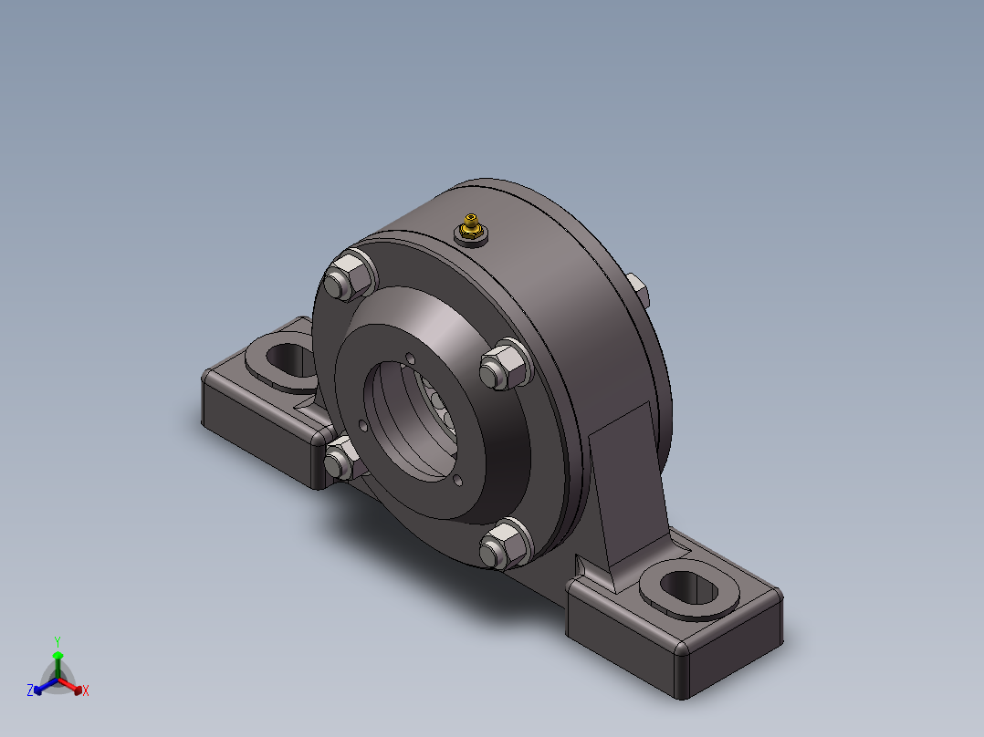 输送带用轴承座TDII1105正等轴测图