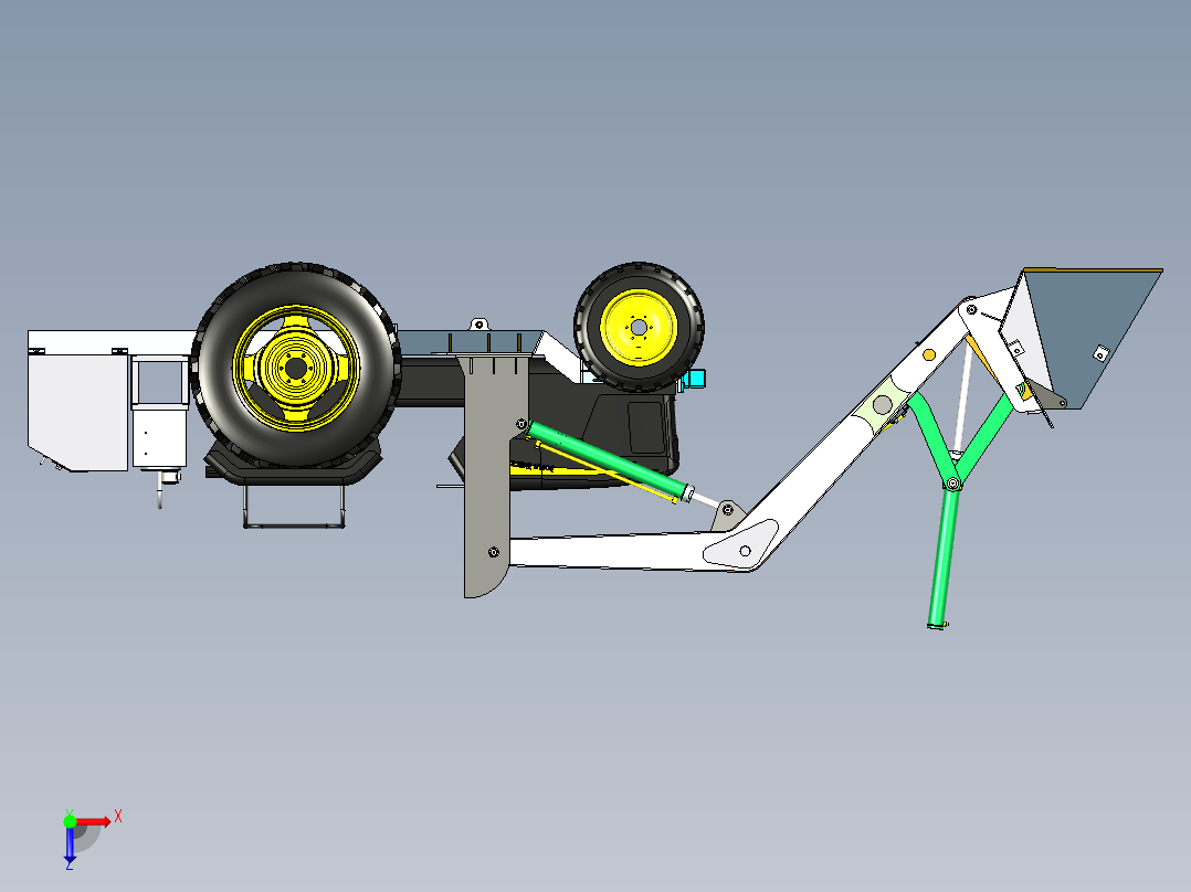 拖拉机14俯视图