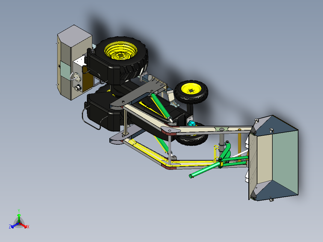 拖拉机14正等轴测图