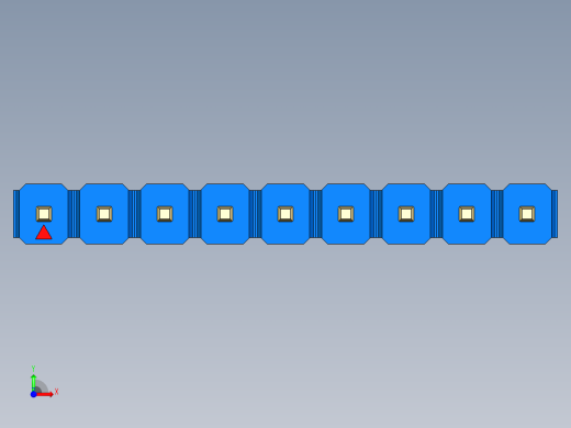 彩色公头100mil（2.54mm）系列-DS1021_blue_1x09p_100mil_Type1_rev1.0前视缩略图