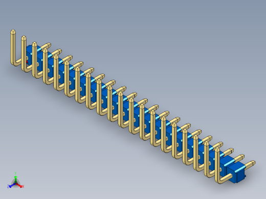 彩色公排针 100mil 2.54mm 系列-DS1022_blue_20p_100mil_TypeU_rev1.0