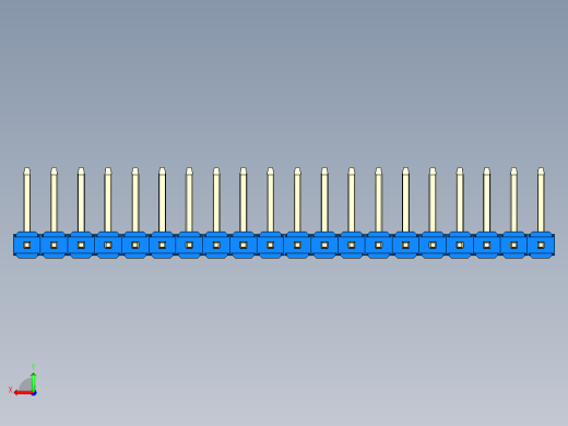 彩色公排针 100mil 2.54mm 系列-DS1022_blue_20p_100mil_TypeU_rev1.0后视缩略图