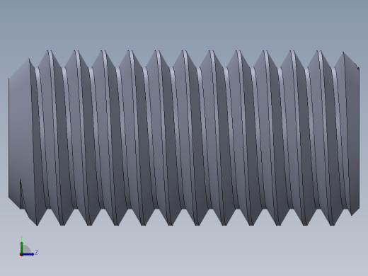 UNC 平头紧定螺钉-UNC SET SCREW 0.500 x1.000.SLDPRT左视缩略图