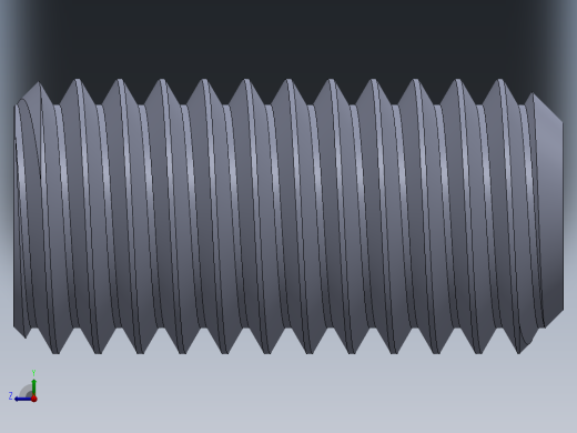UNC 平头紧定螺钉-UNC SET SCREW 0.500 x1.000.SLDPRT右视缩略图