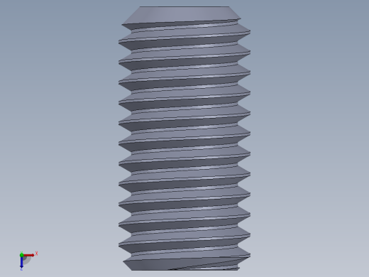 UNC 平头紧定螺钉-UNC SET SCREW 0.500 x1.000.SLDPRT俯视缩略图
