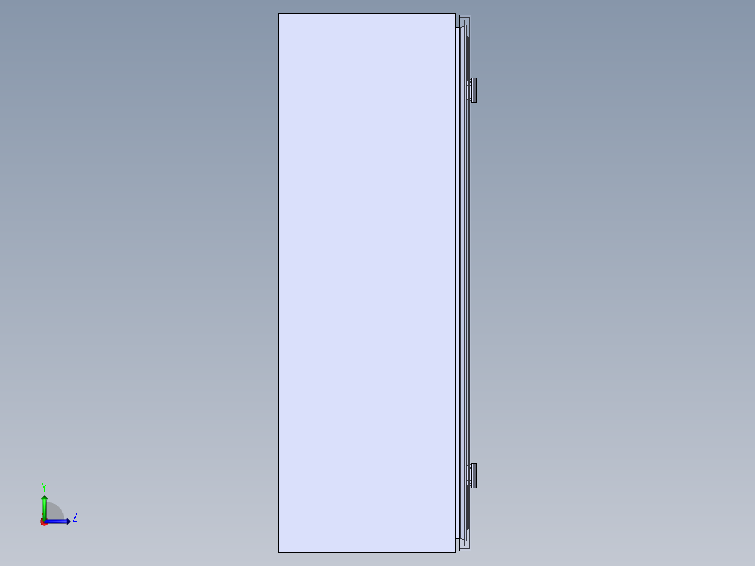 威图防水机柜左视图
