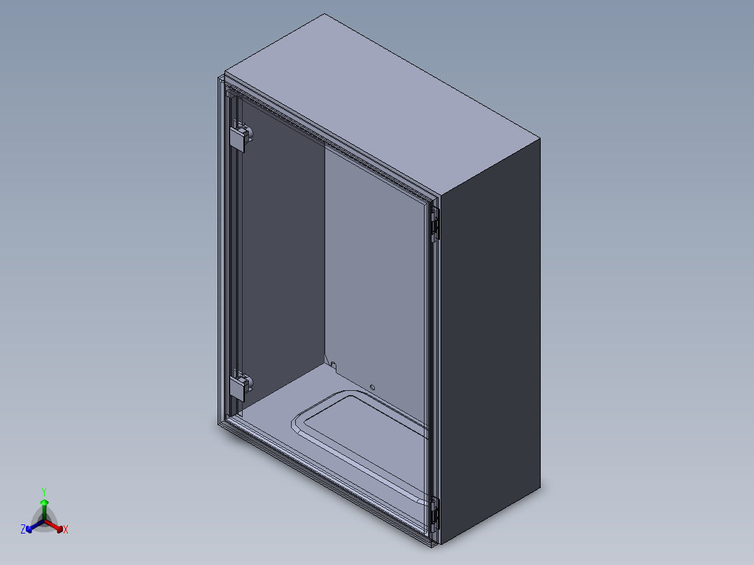 威图防水机柜正等轴测图