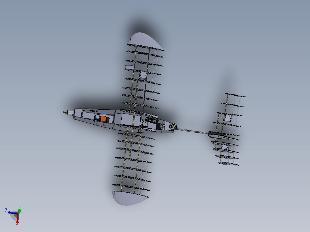 固定翼无人机详细模型