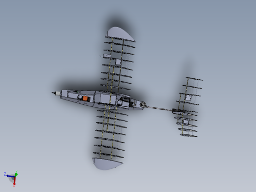 固定翼无人机详细模型