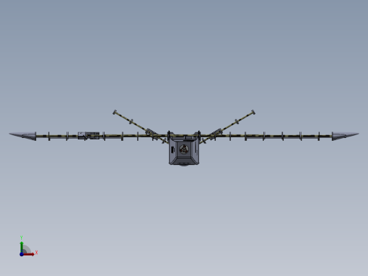 固定翼无人机详细模型前视缩略图