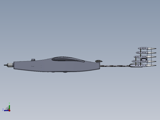 固定翼无人机详细模型右视缩略图