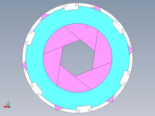 快门装配旋转开启模型后视缩略图