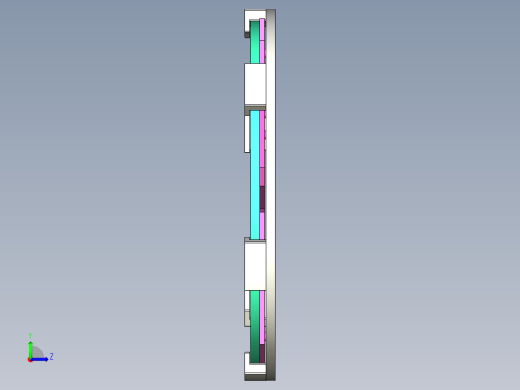 快门装配旋转开启模型左视缩略图