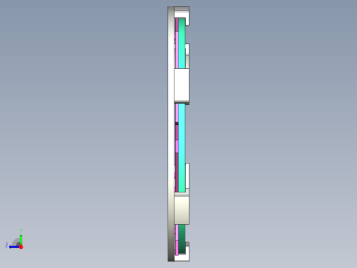 快门装配旋转开启模型右视缩略图