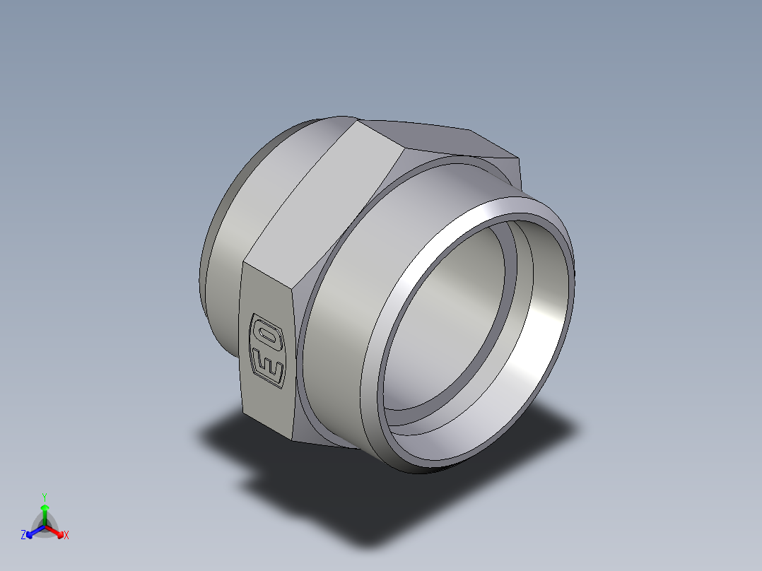 卡套式工业通用硬管接头EO_Weld_connector_AS42LX主视图