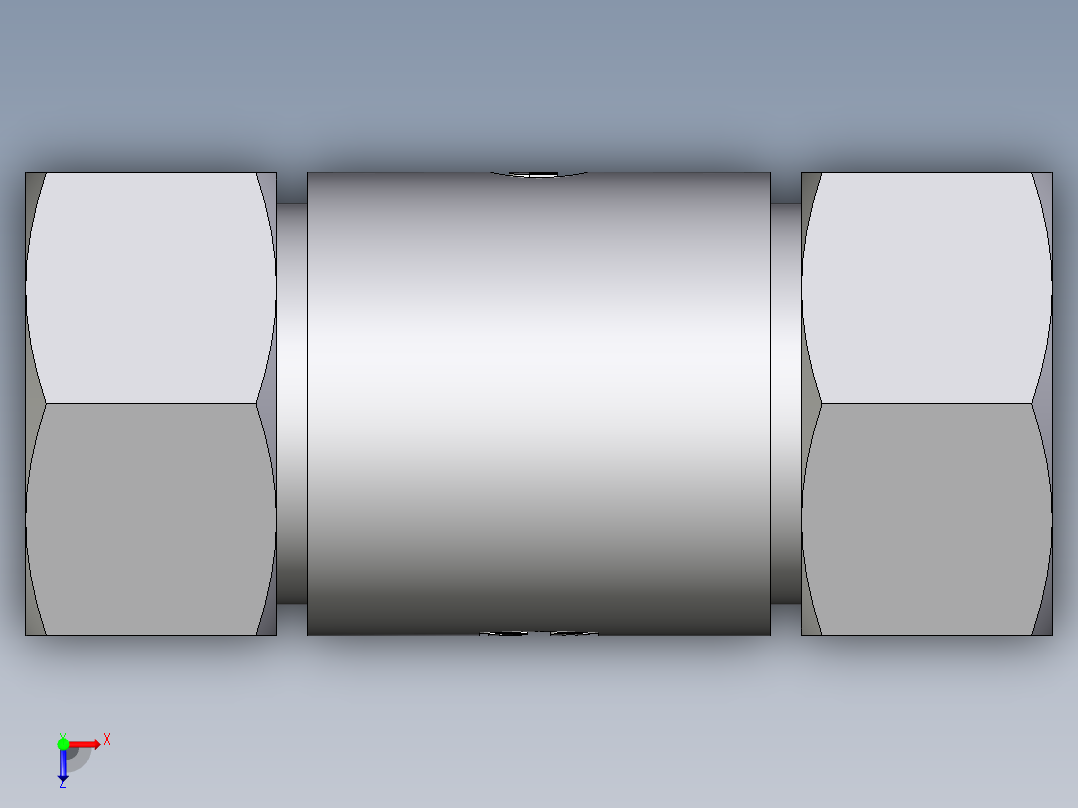 卡套式工业通用硬管接头EO_Weld_bulkhead_fitting_ESV38S俯视图