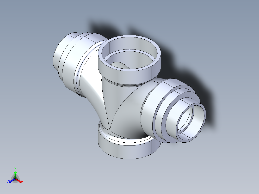 船舶管路系统S16_SeaDrainPLUS_DoubleSanitaryReducingTee-SxSxSxS_37E261932_3in Sea Drain Plus - Sanitary Double Reducer Tee - SxSxSxS主视图