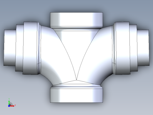 船舶管路系统S16_SeaDrainPLUS_DoubleSanitaryReducingTee-SxSxSxS_37E261932_3in Sea Drain Plus - Sanitary Double Reducer Tee - SxSxSxS前视缩略图