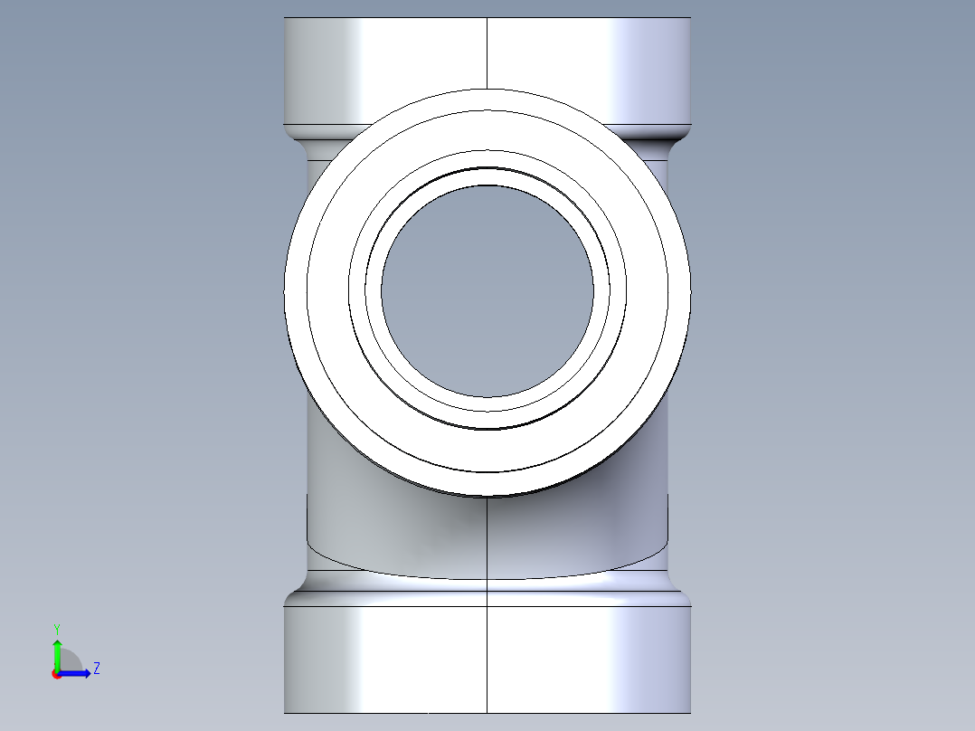 船舶管路系统S16_SeaDrainPLUS_DoubleSanitaryReducingTee-SxSxSxS_37E261932_3in Sea Drain Plus - Sanitary Double Reducer Tee - SxSxSxS左视图