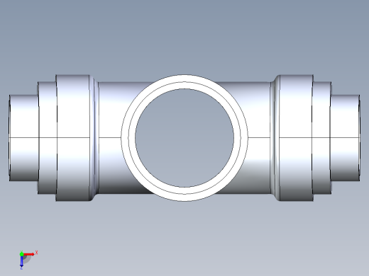 船舶管路系统S16_SeaDrainPLUS_DoubleSanitaryReducingTee-SxSxSxS_37E261932_3in Sea Drain Plus - Sanitary Double Reducer Tee - SxSxSxS俯视缩略图